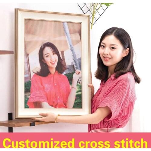 Cross stitch kits embroidery needlework sets Baby photo wedding couple photo diy customization cross stitch kit