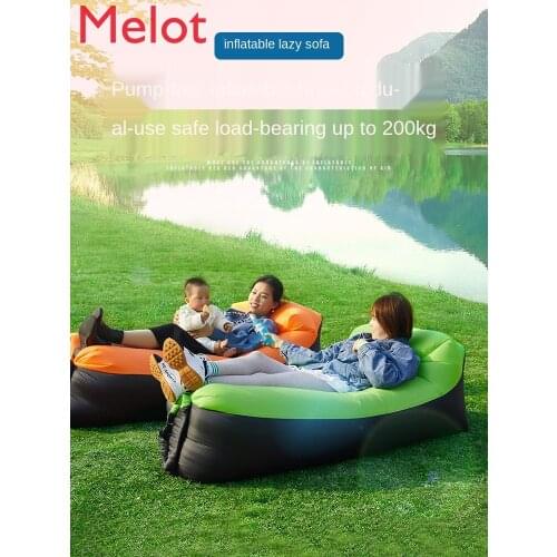 Outdoor Inflatable Lazy Sofa Air Mattress Single Recliner Portable Camping Lunch Break Air-Free Folding