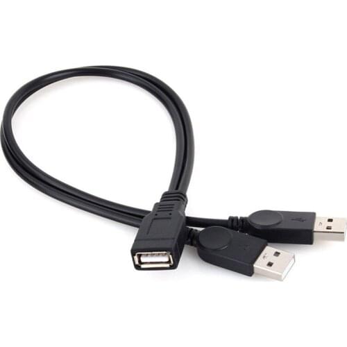 New USB 2.0 1 Female To 2 Male Y-Splitter Data Sync Charging Extension Cable Only (no Data Transmission)