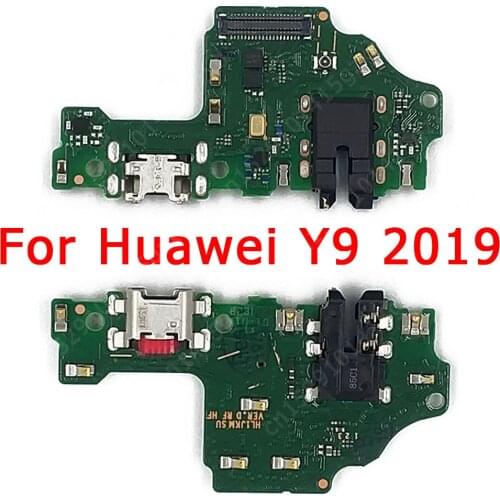 Original USB Charge Board for Huawei Y9 2019 Charging Port PCB Dock Connector Flex Cable Replacement Spare Parts
