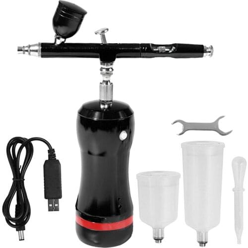 7cc/20cc/40cc Spray Gun Airbrush with Compressor Kit Dual-action Air Brush 0.3mm Gravity Feed Rechargeable Mini Airbrush paint