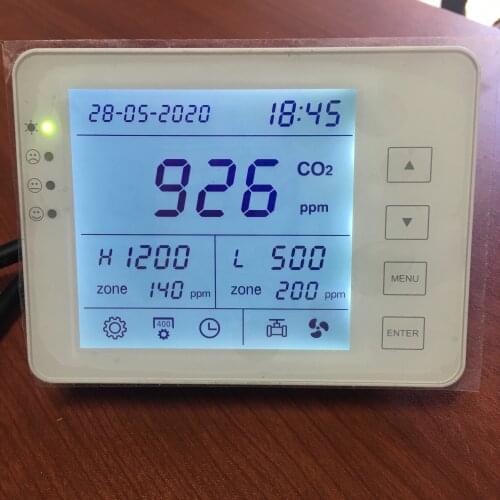 Green Plant CO2 controller to control Co2 regulator valve and greenhouse ventilation