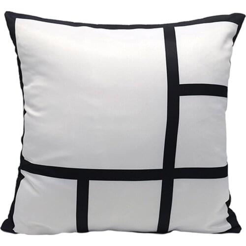 Sublimation Blank Panel Pillow Case DIY Polyester Cushion Cover 15.7 x 15.7