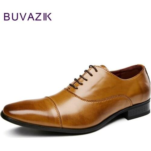 Genuine Leather Men Shoes Classic Pointed Toe Mens Dress Shoes Non-slip Oxford Shoes Formal Wedding Shoes fashion Loafers Men