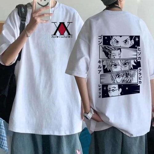 Funny Anime Hunter X Hunter Tshirt Killua Zoldyck Casual Streetwear Manga Tee Shirt Clothes