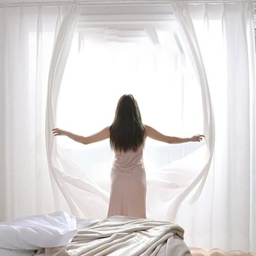 Curtains For Living Room Curtain Gauze Tulle Window Blinds Opacity Nordic Modern Balcony Curtain 2021 Para Salon Cortinas Rideau