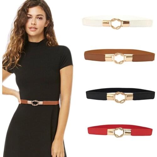 Women Ladies Skinny Waist Belt Retro Stretch Gift Decoration Waistband for Dresses AIC88