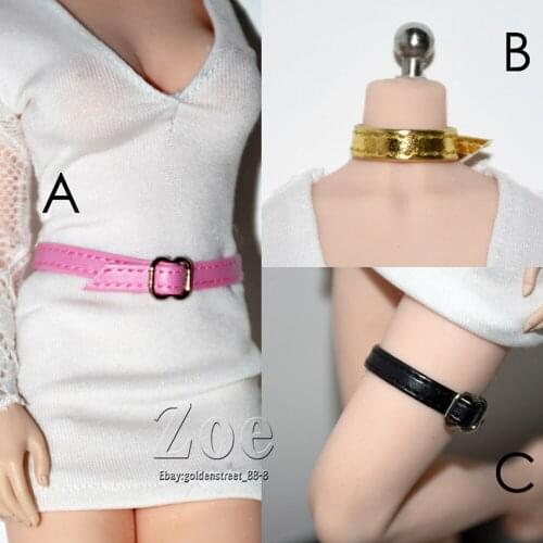 1/6 Female Adjustable Leg Rings Women Collars Necklace Belt Sash Fit 12" TBL UD Action Figure Body