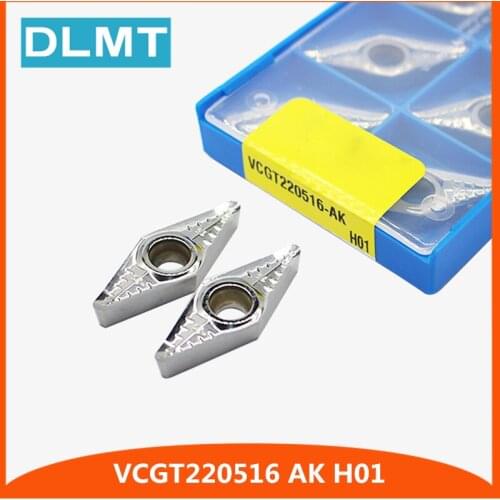 10Pcs VCGT220516 AK H01 CNC Aluminum cutter blade Insert Mill Tool Machining Center Cutting Tool wood turning tools AL+TIN