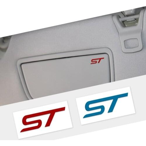 2Pcs ST Nickel Metal Car Interior decoration Emblem key Sticker For Ford Focus 2 3 4 Mondeo Fusion Kuga Ecosport Fiesta Falcon