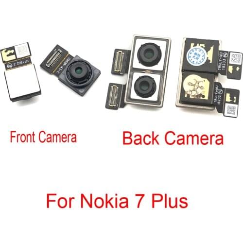 5Pcs/lots Front Camera Flex With Back Rear Camera Module For Nokia 7 Plus Flex Cable