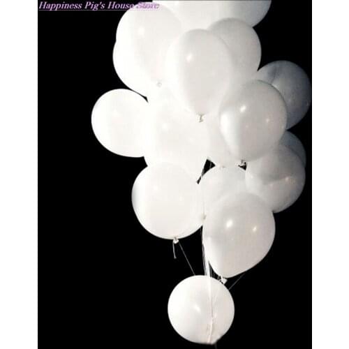 5pcs LED Balloon Luminous Light Ball 12 Inches White Latex Balloon Glow Balloon Birthday Party Holiday Wedding Decor Supplies