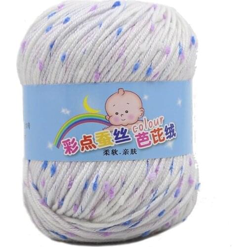 50g Soft Hand Knitting Supplies Multi Purpose Wool Crochet Yarn Baby Wool DIY Sweater Colorful Dot Dyed Hat Scarf
