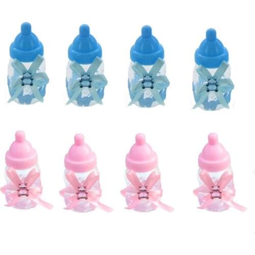 60Pcs candy fillable box bottle bear ribbon baby shower baptism christening birthday for craft party decorations Choose