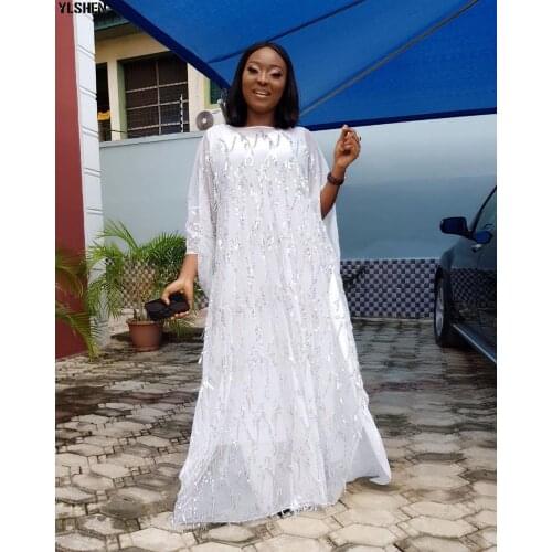 Dashiki African Dresses For Women Clothes 2019 Africa Clothing Muslim Long Dress High Quality Sequins Robe Party African Dress