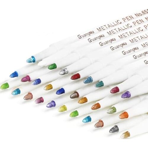 DIY Photo Album Metallic Color Pen 10/12/15/20/30-color Graffiti Marker Pen Quick Drying Paint Pen for Gift Card Crafts LBS