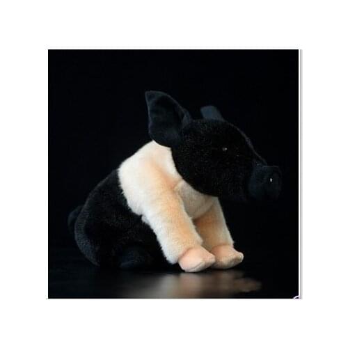 Free Shipping 30CM Black super Cute Plush Pig simulation animal plush toys For Children Baby Birthday Gift