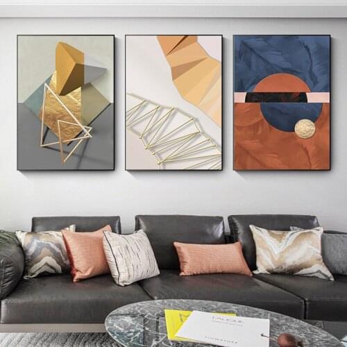 Frameless Triptych Abstract Painting Restaurant Mural Porch Painting Postmodern Sofa Background Wall Decoration Hanging Painting