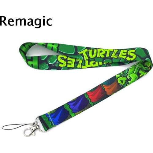 100pcs Turtle animal cartoon anime characters vintage Neck Strap Lanyards ID badge card holder keychain Mobile Phone Strap Gifts