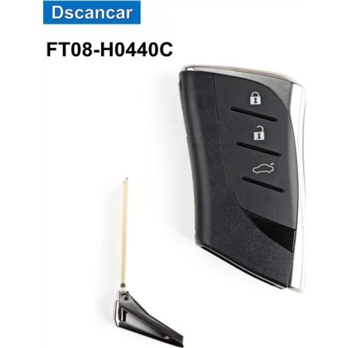 For Lexus Smart Key Shell 3 Buttons for Lonsdor FT08-H0440C Smart Key PCB with Logo
