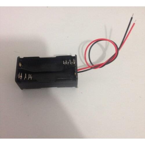 Dual Side 2-Wire Spring Loaded 4 x 1.5V AAA Batteries Holder Case