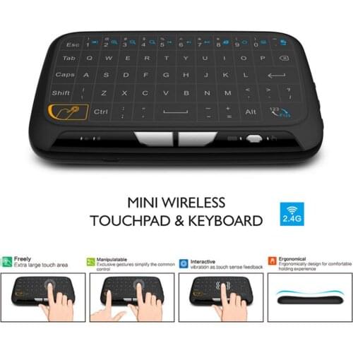 H18 2.4Ghz Mini Wireless Keyboard USB Full Screen Large Touchpad Air Mouse For Windows & Android System Hot sale