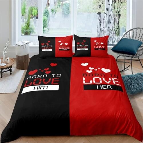 Luxury 3D Love Heart Print Home Living Comfortable Duvet Cover Set Pillowcase Kid Bedding Set Queen and King EU/US/AU/UK Size