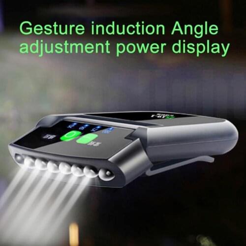 Fishing Hiking Adjustable USB Rechargeable LED Clip on Cap Hat Light Head Lamp Fishing Tool Accessories