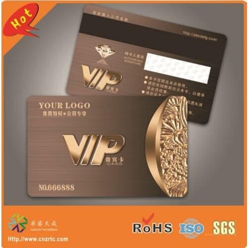 New! high quality special high-co magnetic strip panel plastic vip card printing
