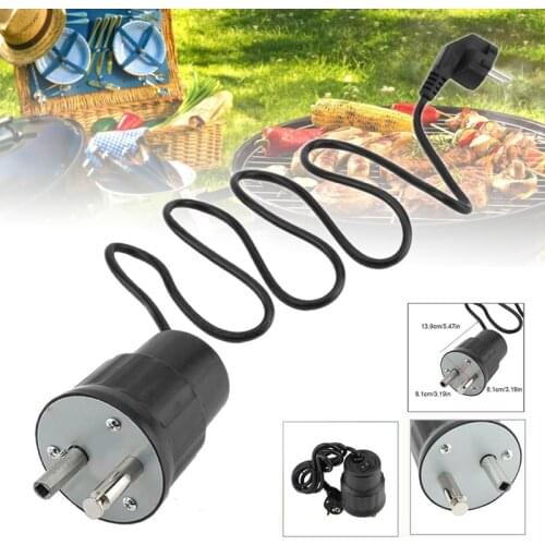 New Aluminum Electric Barbecue Rotisserie Roaster Motor Pike Rotator 220~240V Grill Motor Barbecue Motor Black