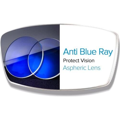 1.56 1.61 1.67 Index Anti-Blue Ray Lens Myopia Prescription Computer Optical Lens For Eyes Protection Reading Eyewear