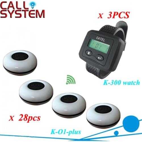 Hotel new arrival Guest room calling system for service 3 watches vibrating with 28 button