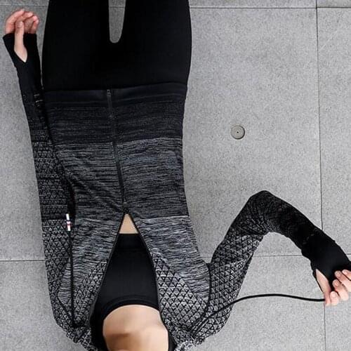 Casual Fashion Soft Patchwork Slim Coat Fitness Tactical Jacket Women Casual Black Gray Women Clothing