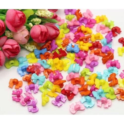 100pcs Mixed color Butterflyplastic button baby sewing button decoration / sewing / craft / scrapbook accessories