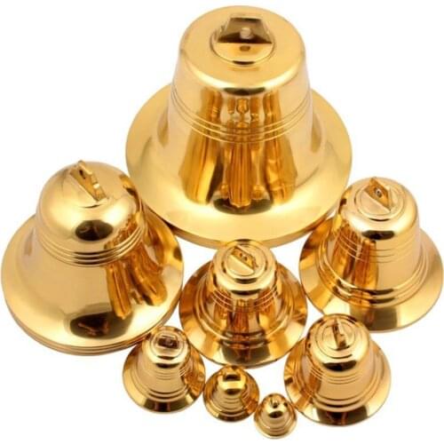 Christmas Hand Bell Metal 100% Brass Handicraft Large Engraved Bell Loud Clear Sound School Meditation Church Creative Gift