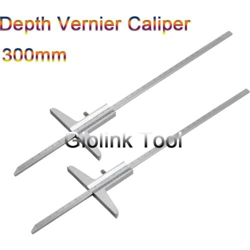 12" 0-300mm/0.02 Depth Vernier Caliper Carbon Steel Metric Gauge Micrometer Measuring Tools