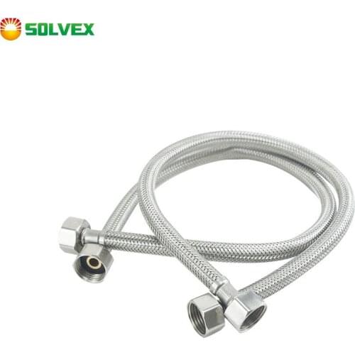 SOLVEX 304 Stainless Steel Basin&Toilet Water Weaved Plumbing Hose Bathroom EPDM Heater Flexible Connect Pipes with Wrench