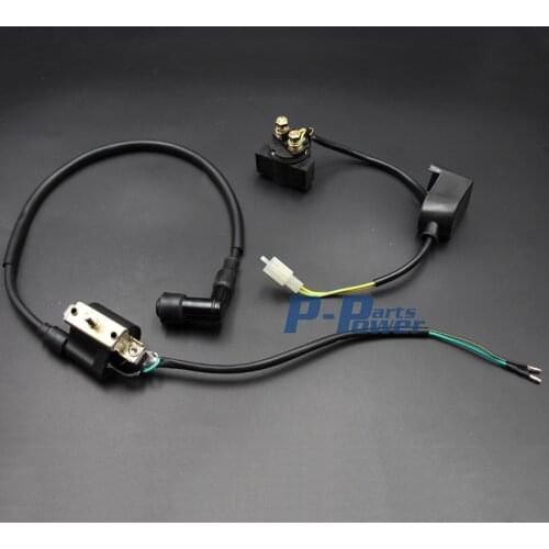 STARTER RELAY SOLENOID + IGNITION COIL 50cc 70cc 90cc 110cc 125cc ATV QUAD DIRT PIT BIKE BUGGY NEW