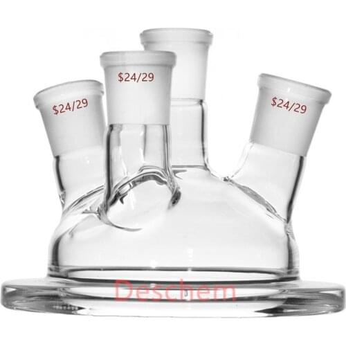 24/29 150mm Glass Reactor Lid 4-Necks Use for Reaction Flask Kettle Lab Glassware