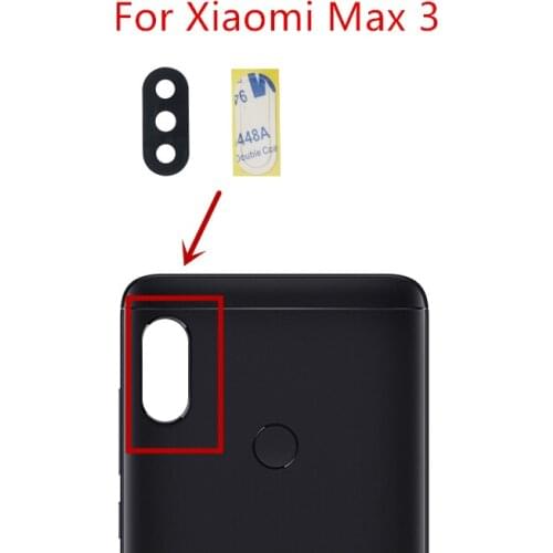 2pcs for Xiaomi mi Max 3 Camera Glass Lens Back Rear Camera Glass Lens Replacement Repair Spare Parts with Glue