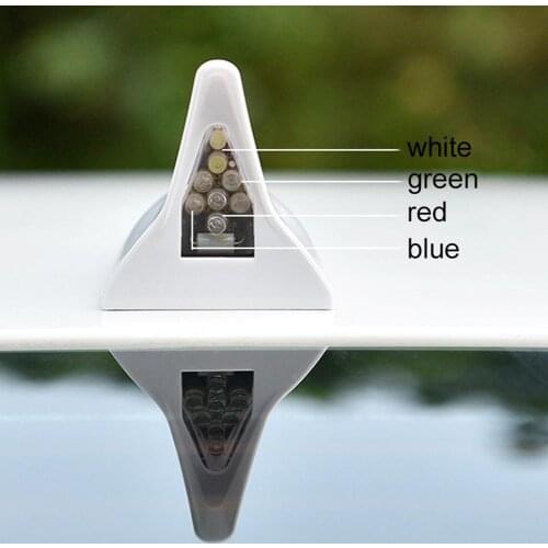 Stylish Shark Fin Solar Energy Powered Car Flash Strobe Light Emergency Warning Lamp Car Exterior Accessories Boutique