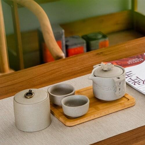 High Quality Gift Tea Set Set Stoneware Tea Set Gift Box Creative Chinese Ceramic Kung Fu Tea Set Tea Cup Teapot Tea Caddy