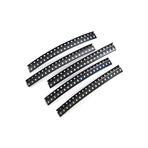 XFCZMGXFCZMG LED 0805 100/pcs (5 Colors x 20 pcs = 100 pcs) 0805 SMD LED Diode Lights Assorted Kit