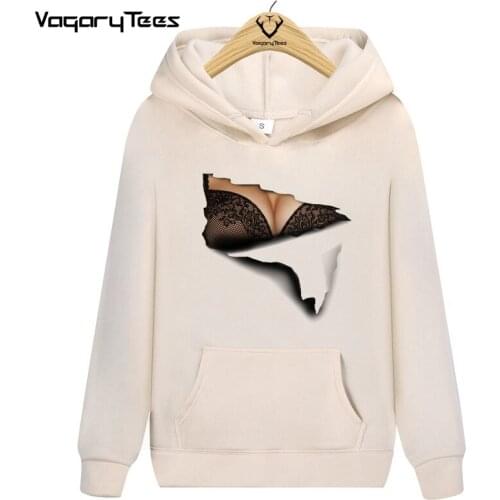 Funny Women Heart Streetwear Breast Neckline Boobs Tits Sexy new Big Boobs Sexy Model Bra heart Autumn Casual Hoodies Sweatshirt