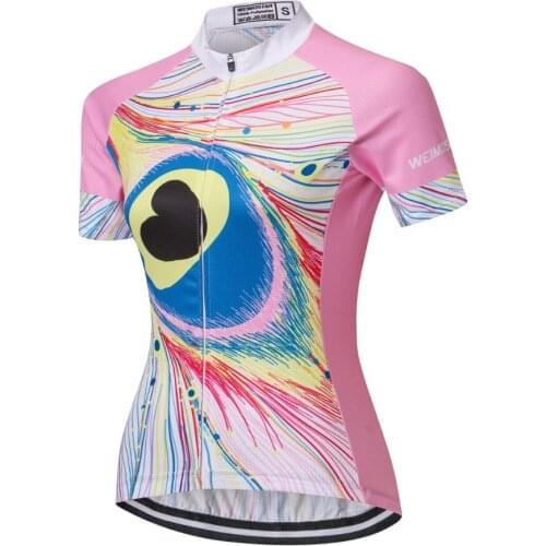 Women Cycling Jersey Breathable Quick Dry MTB Road Bike Tops Jacket Female Outdoor Sports Running Shirts Breathable Short Sleeve