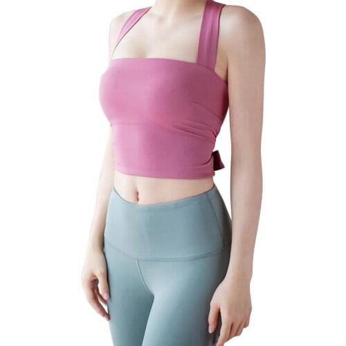 Female Yoga Bra Backless Seamless Skinny Sports Fitness Vest Shockproof Running Fitness Gym Sport Vest Women Yoga Tanks Shirt