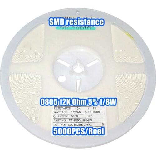 1 Reel 0805 12k 12K Ohm 5% 1/8W SMD Resistance 5000PCS/Reel