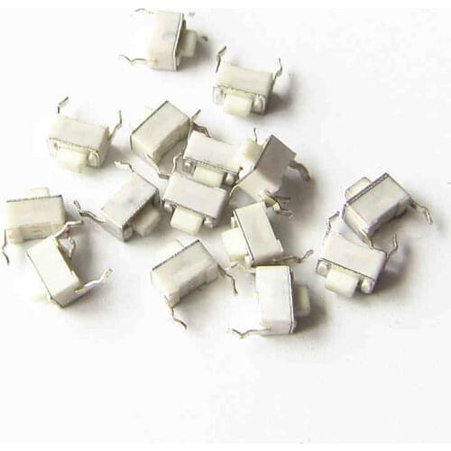 10pcs/ Lot ) 3*6*5 Grey- White Tact Switch In-line 2 Foot Micro Switch 3x6x5