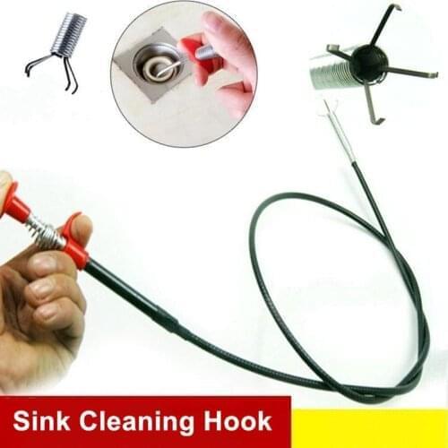 160cmBendable Drain Clog Water Sink Cleaning Hook Sewer Dredging Tool Kitchen Spring Pipe Hair Remover Hair Remover kitchen