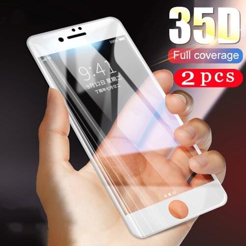2Pcs for iphone 5 5S SE 5C 6 6s 7 8 plus Tempered glass for iphone 11 pro X XS MAX XR phone screen protector protective film